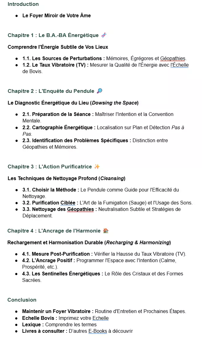 sommaire purification rechargement